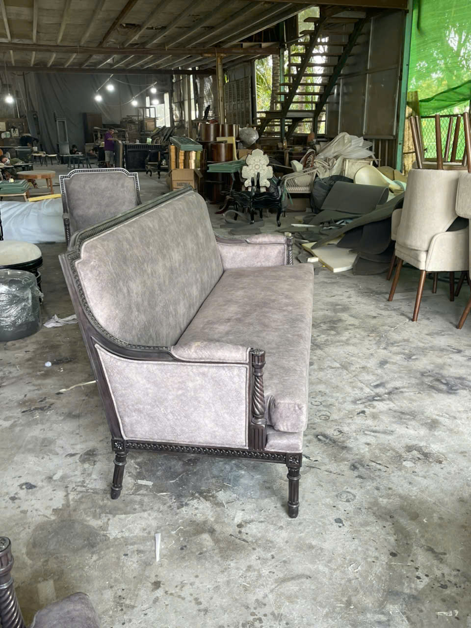 BỘ SOFA TÂN CỔ ĐIỂN KATI LOUIS 16 MÀU NÂU